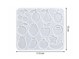 Molde silicona 13 frutas surtidas